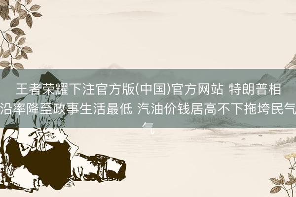 王者荣耀下注官方版(中国)官方网站 特朗普相沿率降至政事生活最低 汽油价钱居高不下拖垮民气