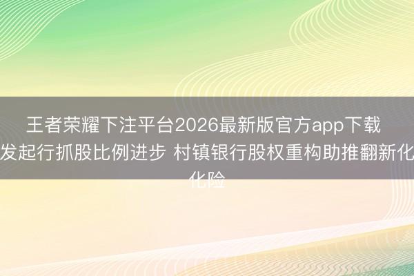 王者荣耀下注平台2026最新版官方app下载 主发起行抓股比例进步 村镇银行股权重构助推翻新化险