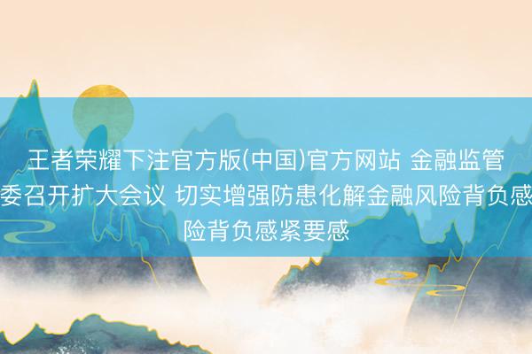 王者荣耀下注官方版(中国)官方网站 金融监管总局党委召开扩大会议 切实增强防患化解金融风险背负感紧要感