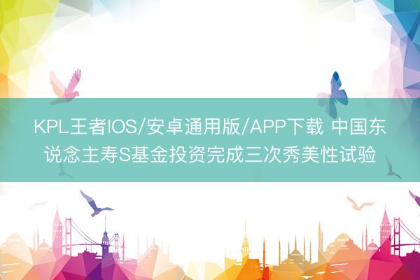 KPL王者IOS/安卓通用版/APP下载 中国东说念主寿S基金投资完成三次秀美性试验