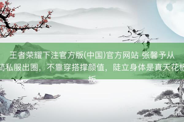 王者荣耀下注官方版(中国)官方网站 张馨予从简私服出圈,不靠穿搭撑颜值,陡立身体是真天花板